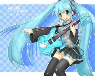 Alice prin girl blue guitar - a black jacket free wallpaper for desktop