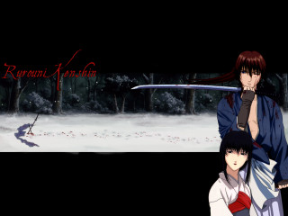 Snow swords anime ryougi kimono - text free wallpaper for desktop