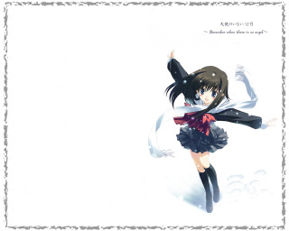 Ayako rokkaku magicrealism snow standingsolo - border free wallpaper for desktop