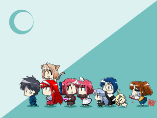 Cartoon characters line halfmoon anime 2 - a line free wallpaper
