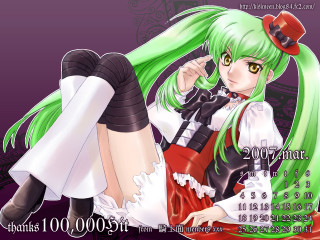 Green hair girl red hat - a red hat free wallpaper