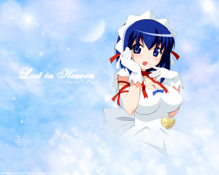 Anime girl blue hair white 7 - a red ribbon free wallpaper for desktop
