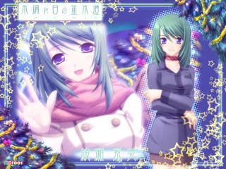 Anime girls christmas star tree - a christmas tree free wallpaper for desktop