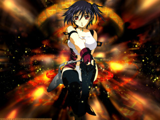 Eizan kikukawa fantasy portrait flaming - black pants free wallpaper