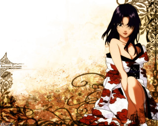Woman flower dress kimono anime - dress free wallpaper