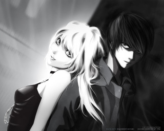 Couple bw background anime gothic - a couple of people free wallpaper