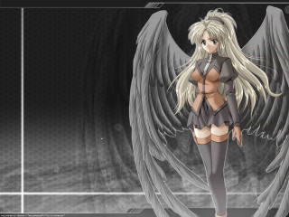 Angel girl wings gothic portrait - angel free wallpaper