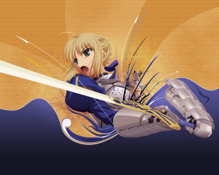 Woman flying sword blue armor - a blue outfit free wallpaper for desktop