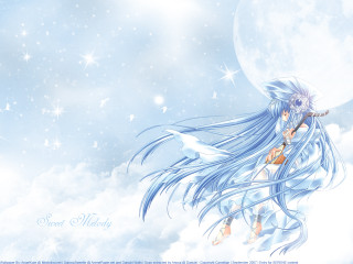 Girl flying sky bird shoulder - free winter wallpaper