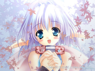 Girl blue eyes holding camera - a camera free wallpaper