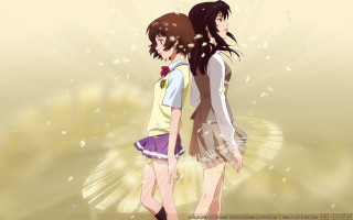 Anime girls bubbles star background - bubble free wallpaper for desktop