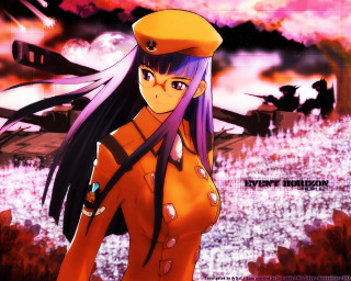 Anime girl purple hair sailor - analytical free wallpaper