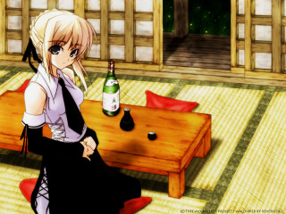 Gothic anime woman wine japanese - a bottle of wine free wallpaper