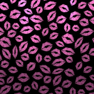 Black pink lipstick prints leaves - bálint kiss free wallpaper for tablet