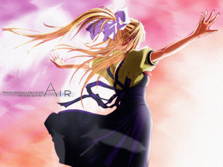 Flying woman dress blonde hair - the air free wallpaper