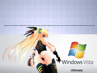 Woman black outfit windowsvista logo - a black outfit free wallpaper for desktop