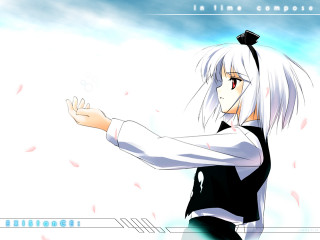 Anime white haired girl gun - white hair free wallpaper