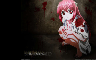 Pink hair blood splatter anime - blood free wallpaper