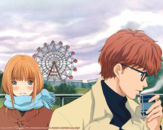 Couple ferriswheel kyotoanimation blush blue - a cell free wallpaper