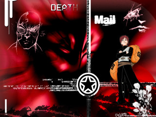 Man backpack demon red background - a backpack free wallpaper