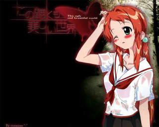Red haired girl neoromantic poster - lostfish free wallpaper