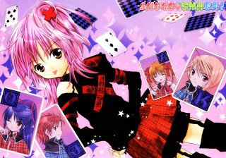 Pink hair girl card dice - pink free wallpaper for desktop