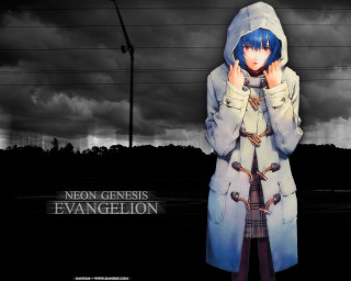 Woman coat hoodie clouds ayu - poster art free wallpaper for desktop