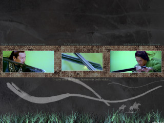 Gun woman man grass nature - a sery of photos free wallpaper