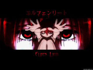 Creepy anime girl blood red - front of her face free wallpaper