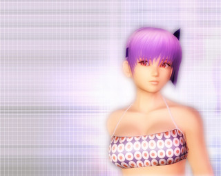 Purple hair bikini cat ears - high detail 8 k free wallpaper for desktop