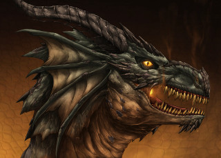 Dragon large mouth sharp teeth - a large mouth free wallpaper