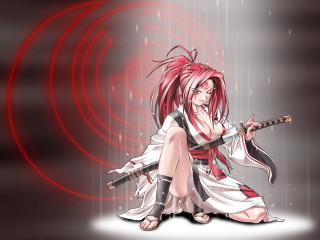 Baioken eishun anime samurai redcircle - a red circle free wallpaper