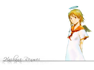 Anime angel wings sailor dress - red scarf free wallpaper