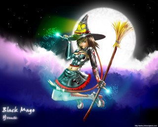 Witch cosplay planet moon star - fantasy magic free wallpaper