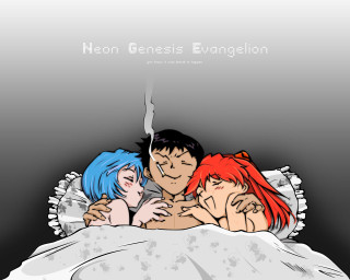 Neon genesis evan neo romanticism - a bed together free wallpaper