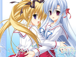 Anime girls blonde blue eyes 3 - long blonde hair free wallpaper