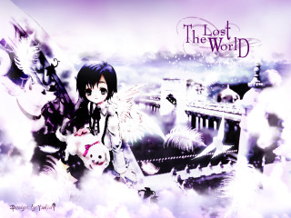 Girl dog cat cloud city - the cloud free wallpaper for desktop