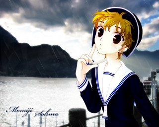 Anime rainy waterfront boat mountain - the rain free wallpaper for desktop
