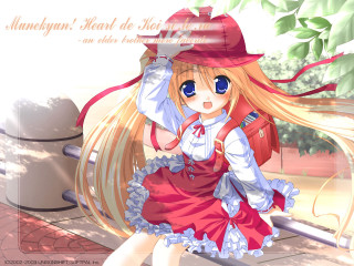 Girl redhat dress backpack manga - hint of yayoi kasuma free wallpaper