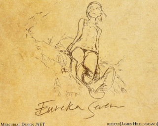 Woman sitting rock ink painting - eva frankfurther free wallpaper