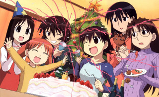 Group cake christmas party girls - a cake free wallpaper