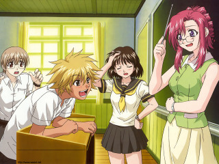 Eizan kikukawa school uniform classroom - a comic book panel free wallpaper