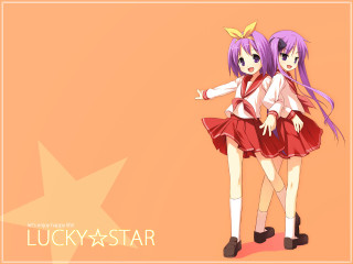Anime girls stars pink background 2 - stuckism free wallpaper for desktop