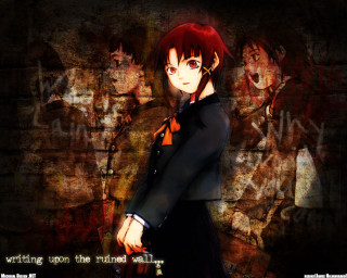Red haired anime gothic graffiti - graffiti free wallpaper for desktop