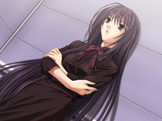 Chizuko yoshida black dress purple - a wall next free wallpaper