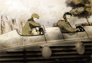 Military vehicle two people dog - two person free wallpaper for desktop