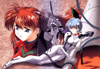 Two anime characters guns space - space art free wallpaper