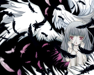 White hair red eyes black 3 - white hair free wallpaper for desktop