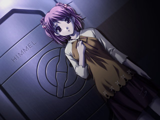 Purple haired girl metal door - gapmoe yandere grimdark free wallpaper for desktop