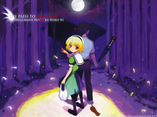 Moonlit woods couple cherry blossoms - the moon free wallpaper for desktop